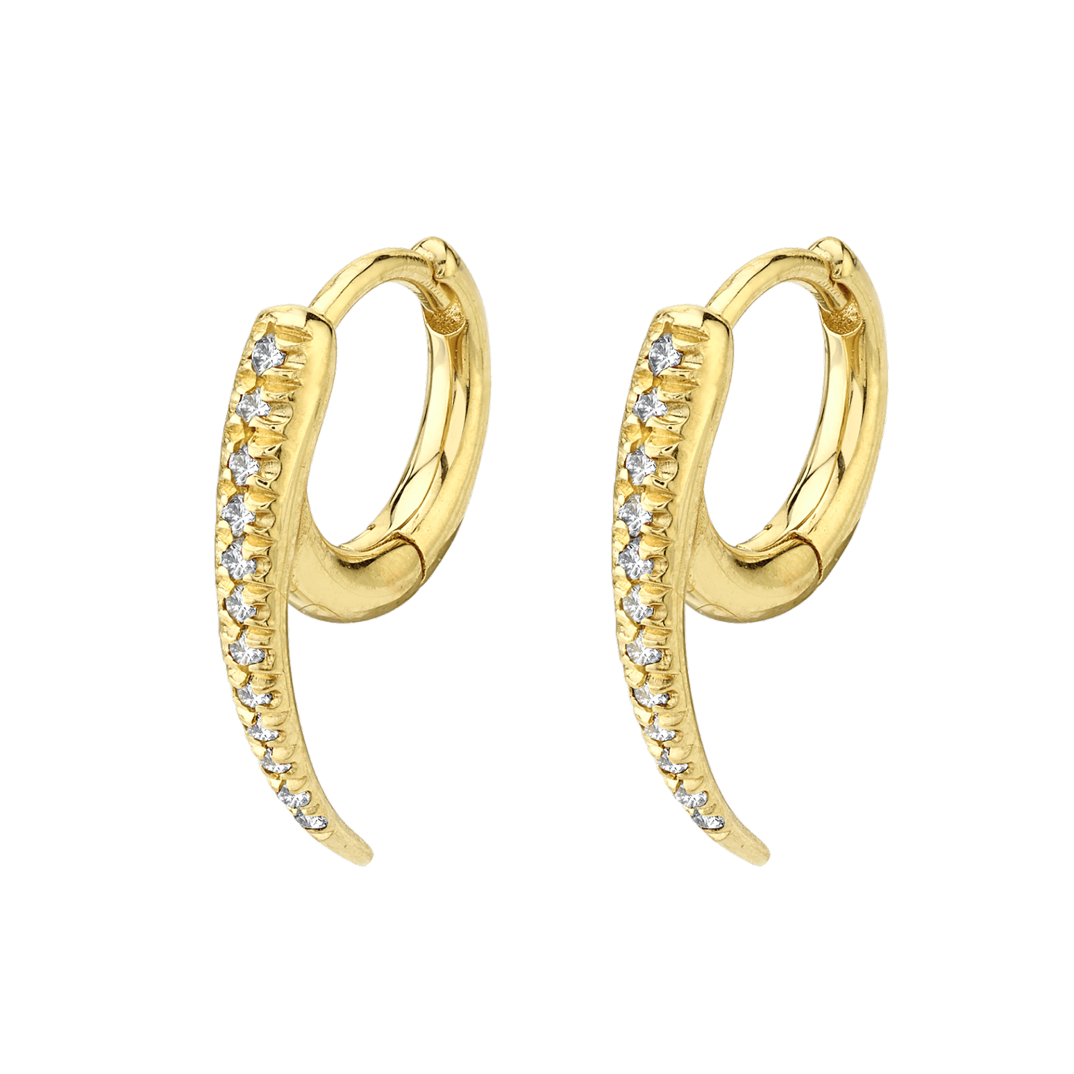 Tusk Huggie with White Pavé Diamonds - Gabriela Artigas + CO