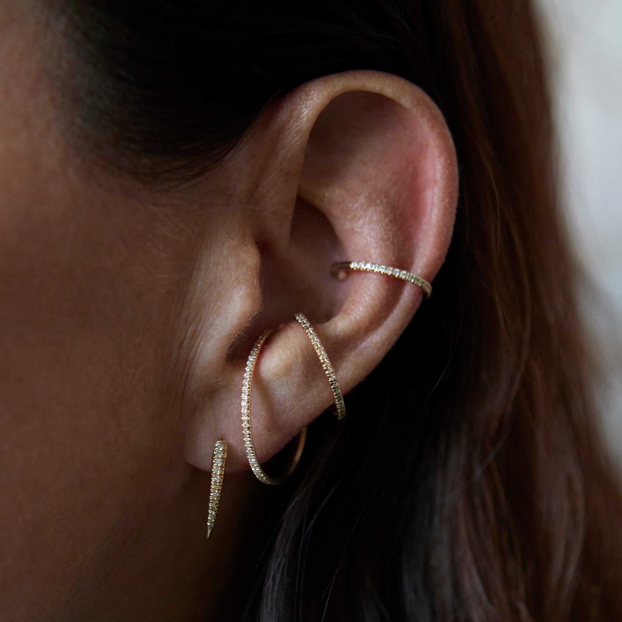 Tusk Huggie with White Pavé Diamonds - Gabriela Artigas + CO