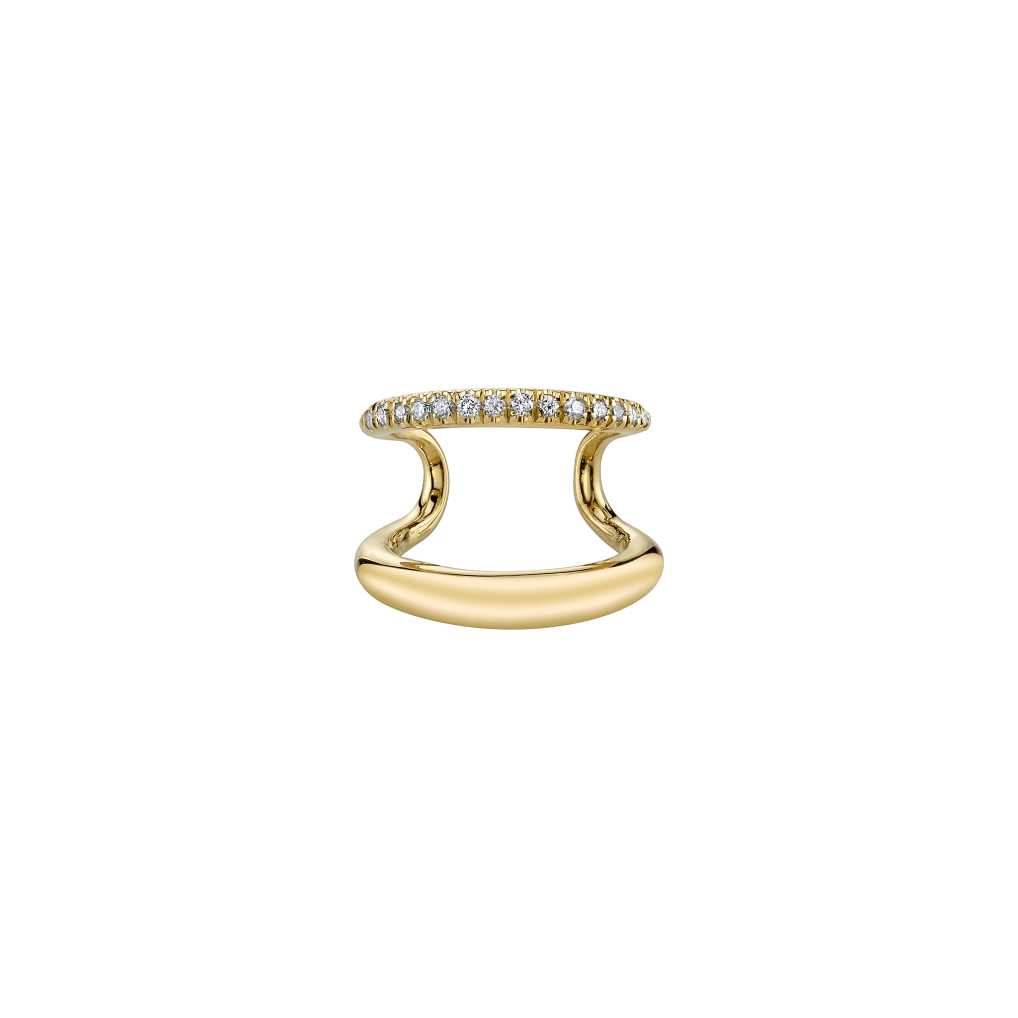 Twin Tusk Ear Cuff with White Pavé Diamonds - Gabriela Artigas + CO