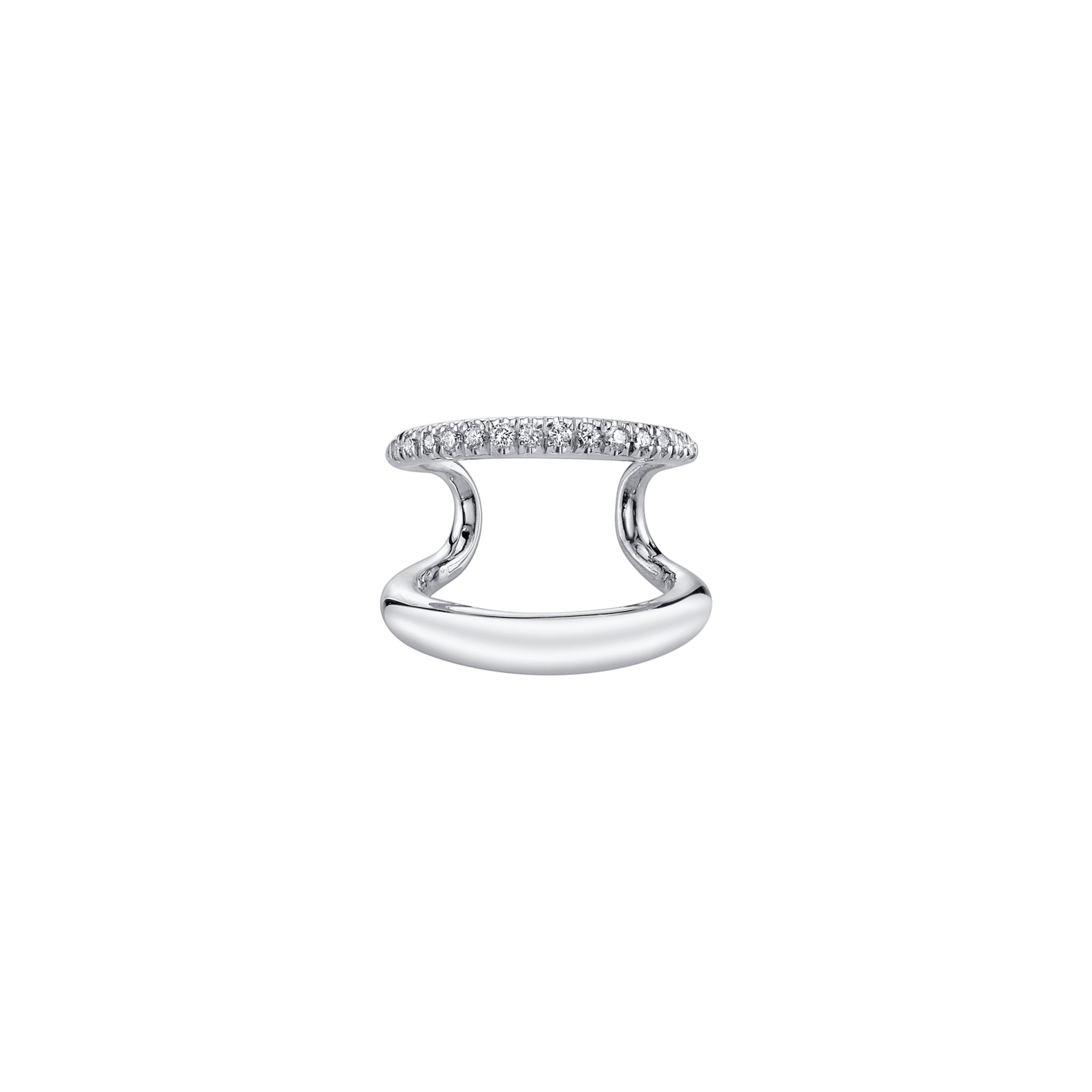 Twin Tusk Ear Cuff with White Pavé Diamonds - Gabriela Artigas + CO