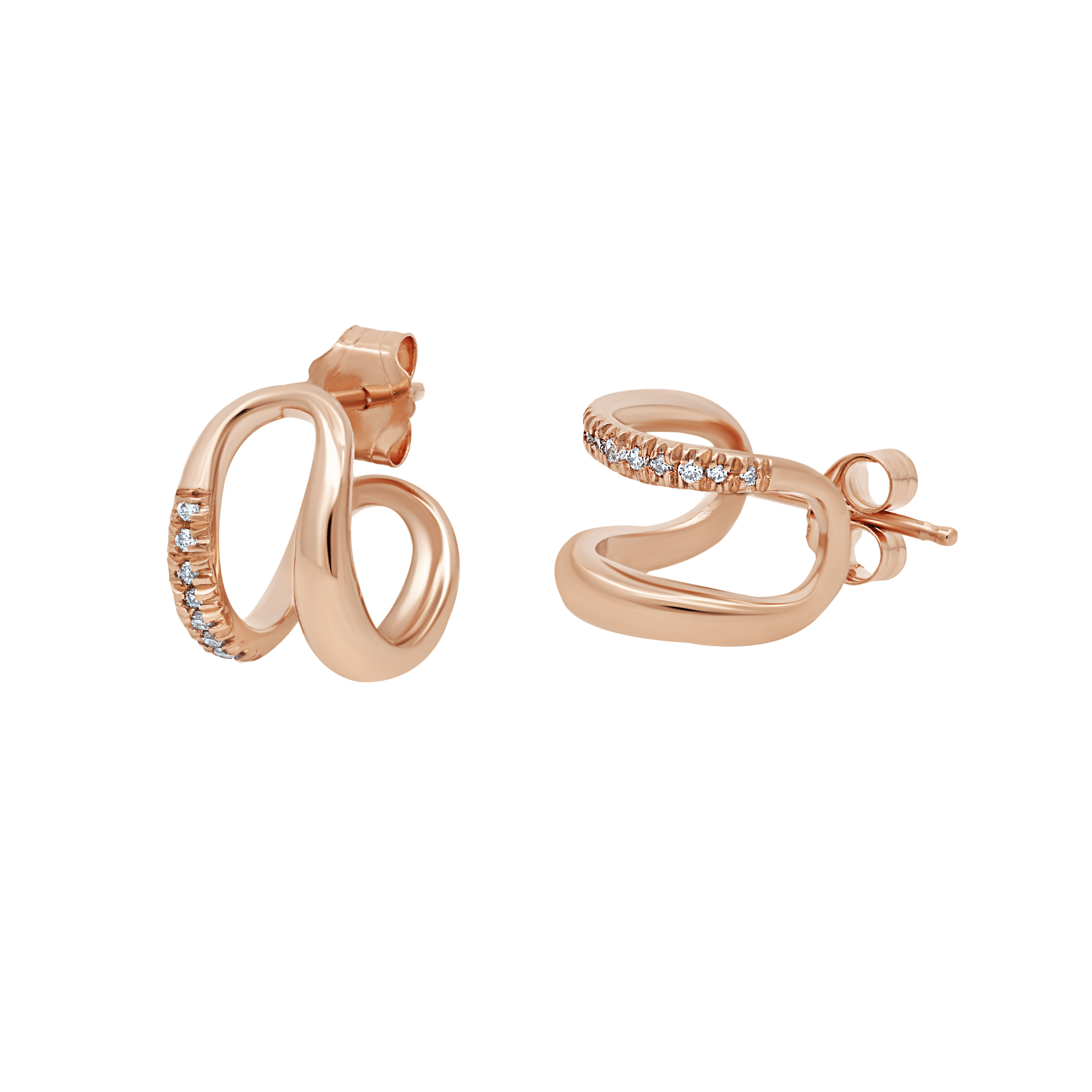 Twin Tusk Earrings with White Pavé Diamonds - Gabriela Artigas + CO