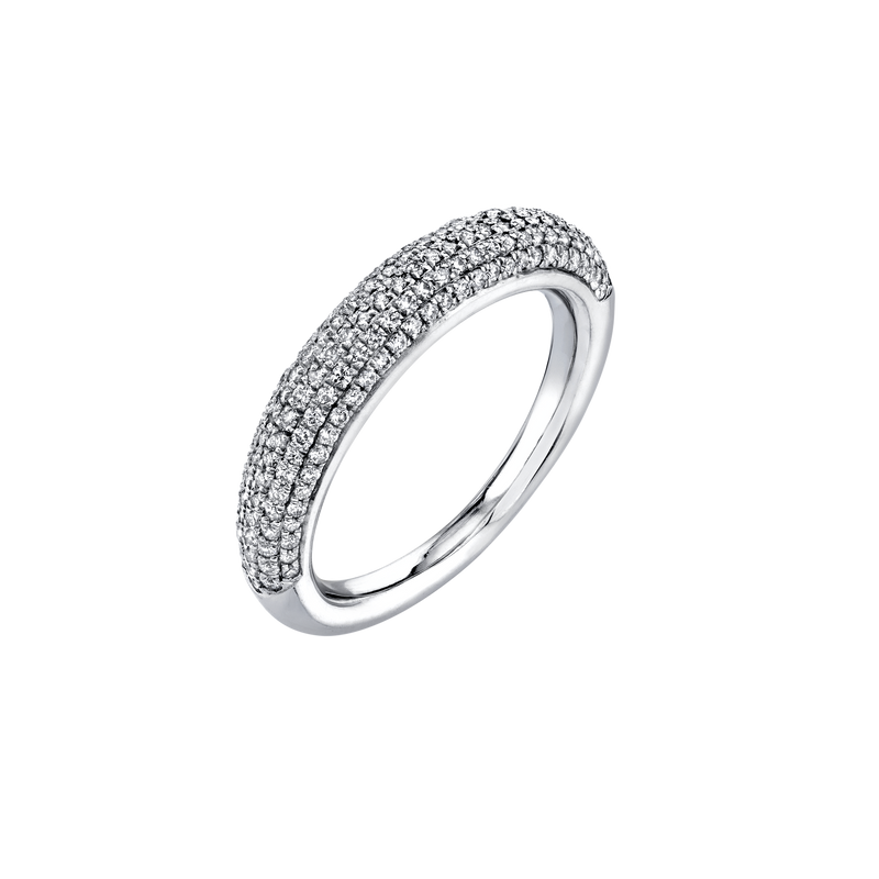 Rising Tusk Ring with Half White Pavé Diamonds - Gabriela Artigas