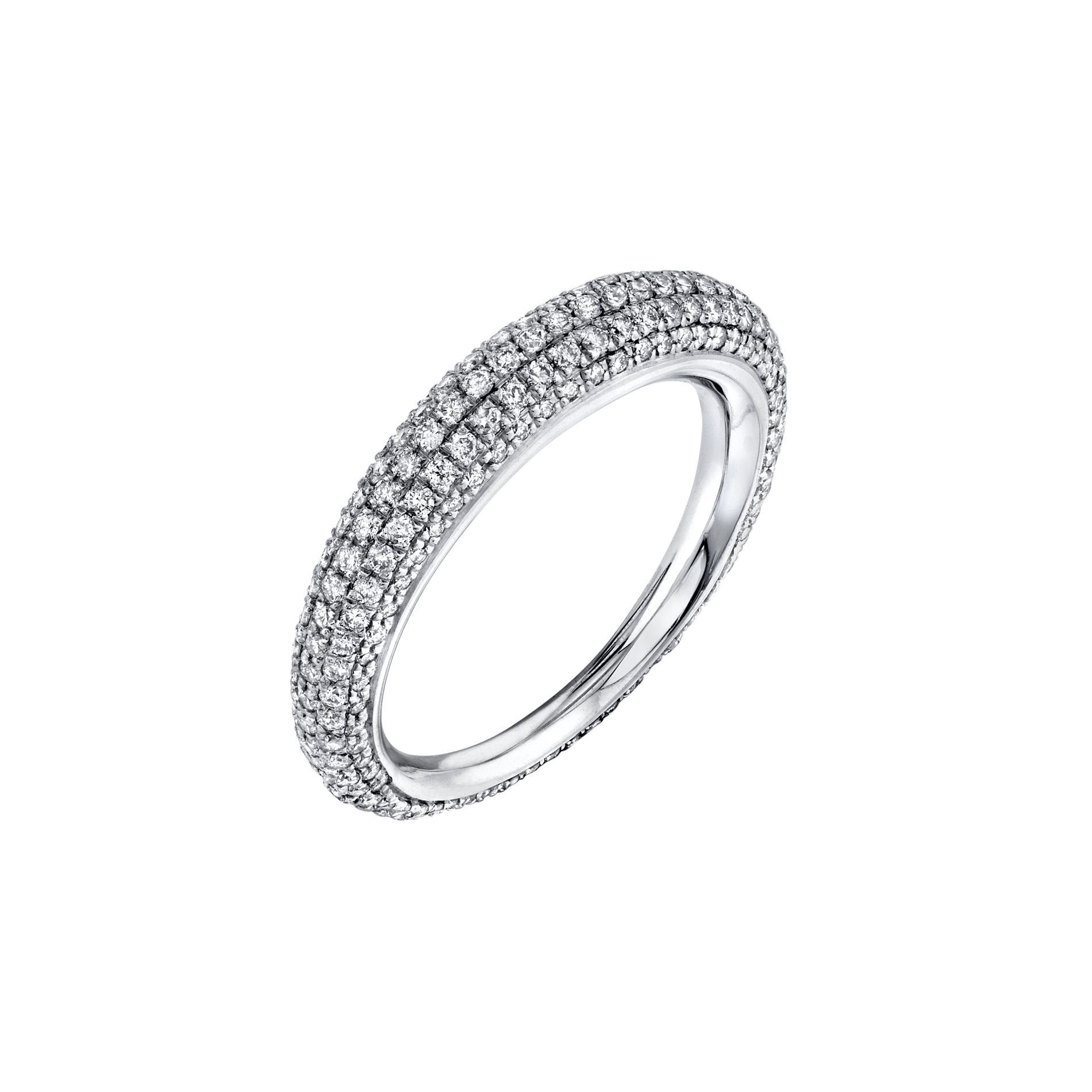 Rising Tusk Ring with Full White Pavé Diamonds - Gabriela Artigas