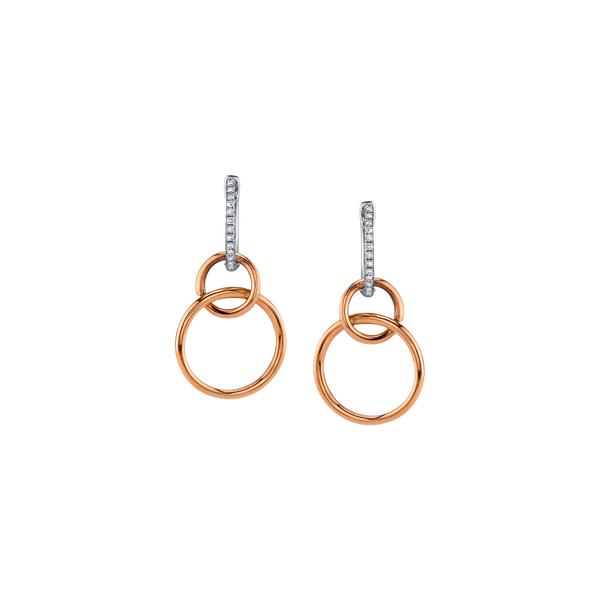 Chain Earrings with White Pavé Diamonds - Gabriela Artigas
