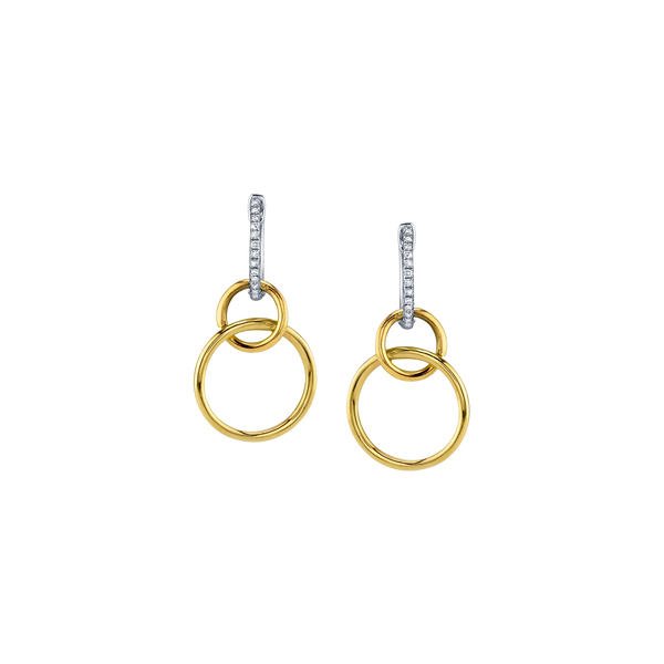 Chain Earrings with White Pavé Diamonds - Gabriela Artigas