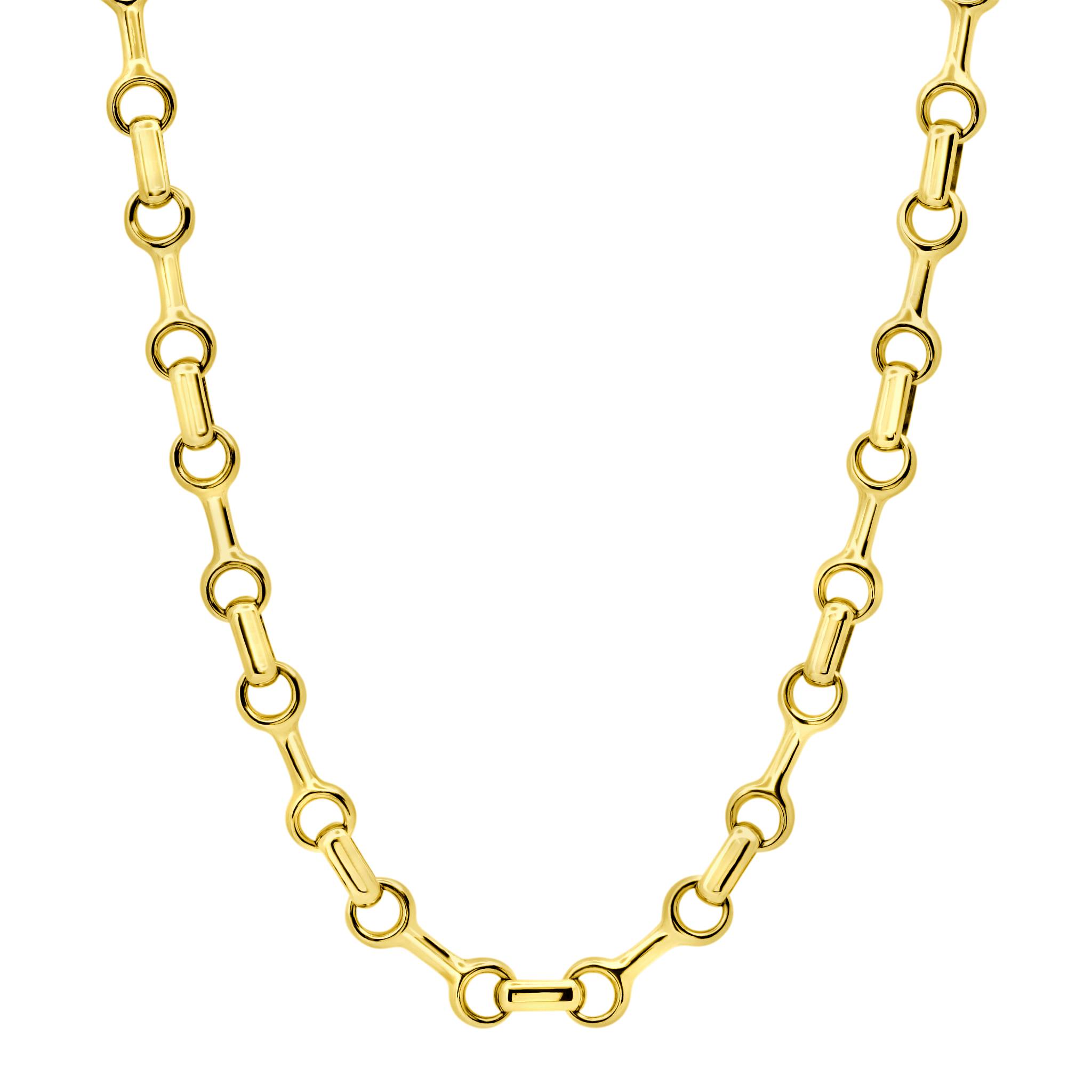 25 MM Double Beam Chain Necklace with Tusk Clasp | Gabriela 25 MM Double Beam Chain Necklace with Tusk Clasp | Gabriela
