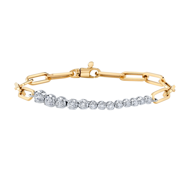 Ascending Diamonds on Chain Tennis Bracelet - Gabriela Artigas