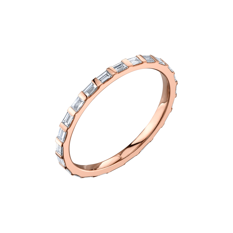Baguette Axis Ring with White Diamonds - Gabriela Artigas