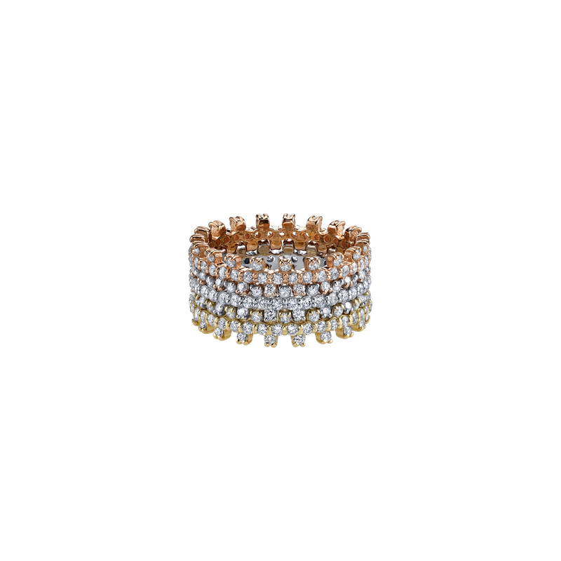 Bolt Ring with White Pavé Diamonds - Gabriela Artigas