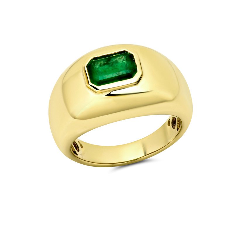 Mens Emerald Ring 2 Ct Emerald Mens Ring Natural Emerald Men Ring Solid  Silver | eBay