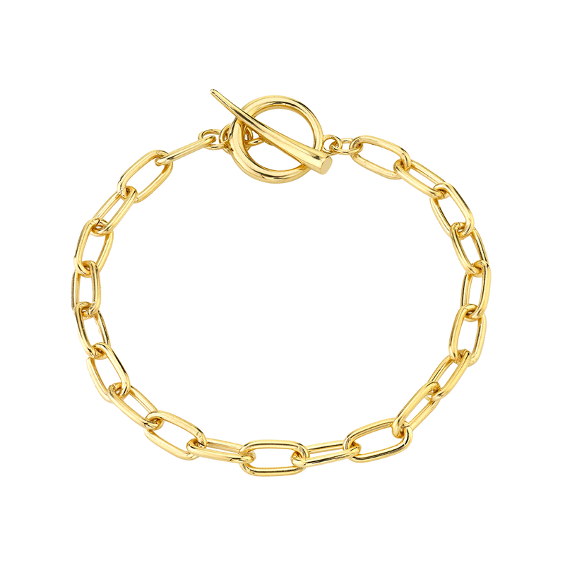 22K Yellow Gold Bar Baby Chain Bracelet - BBR-508