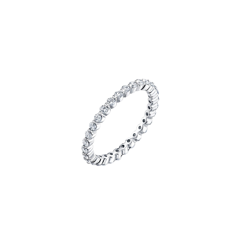 Prong Axis Ring with Pavé White Diamonds - Gabriela Artigas