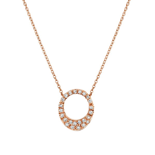 Small Egg Necklace with Full White Pavé Diamonds - Gabriela Artigas