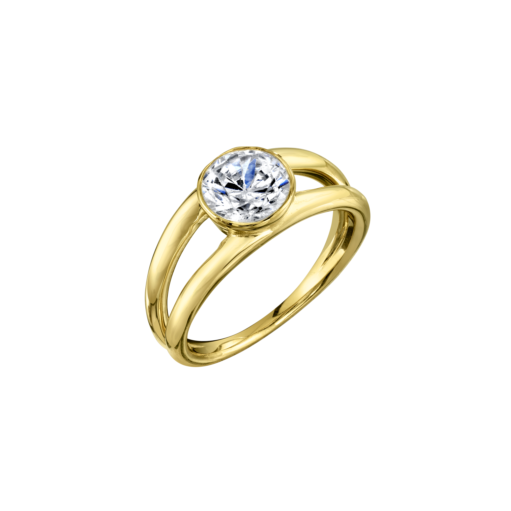 Double Eternal Ring with Round Diamond - Gabriela Artigas