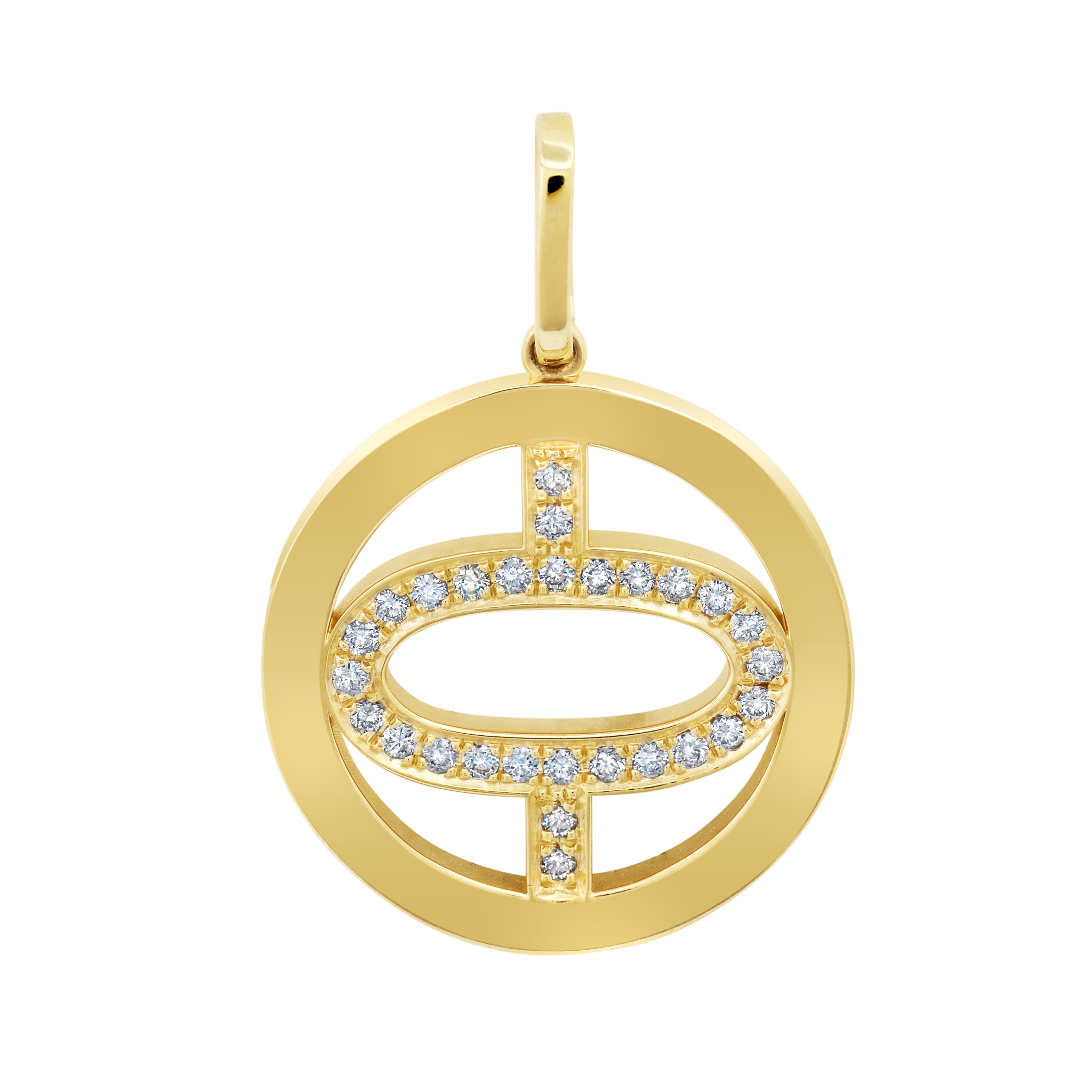 Medallion Charms with White Pavé Diamonds - Gabriela Artigas
