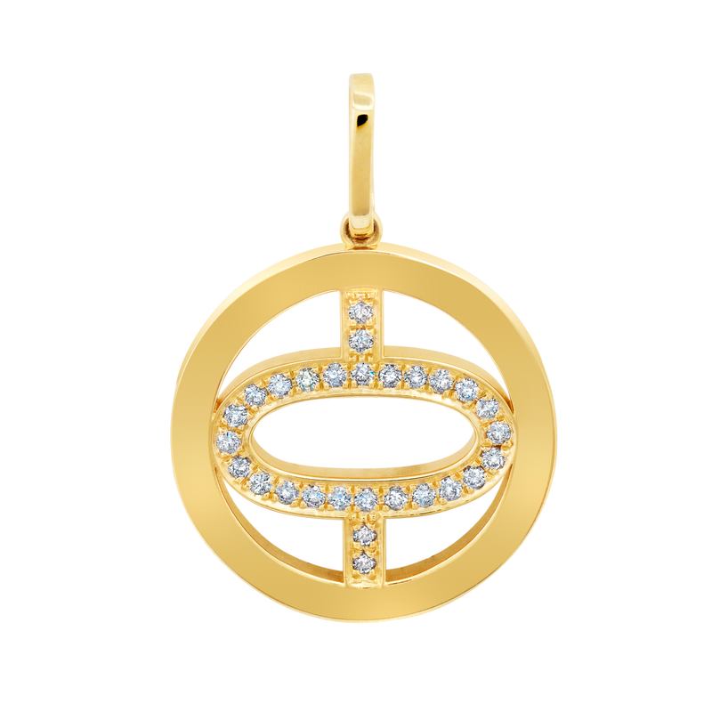 Medallion Charms with White Pavé Diamonds - Gabriela Artigas