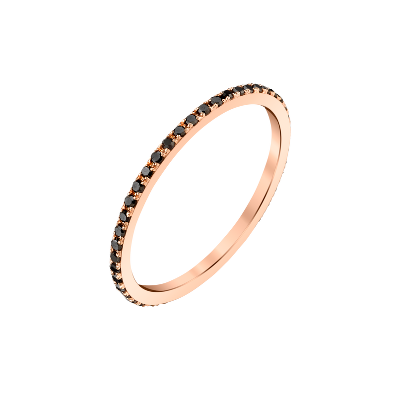 Axis Ring with Black Pavé Diamonds - Gabriela Artigas