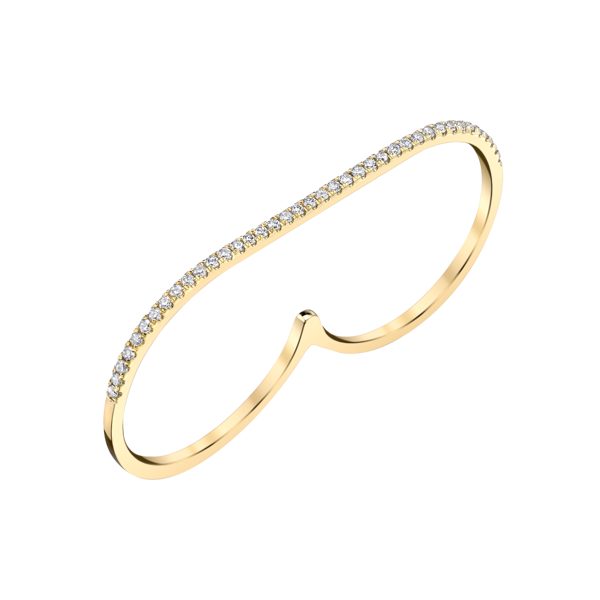 Infinite Staple Ring with White Pavé Diamonds - Gabriela Artigas
