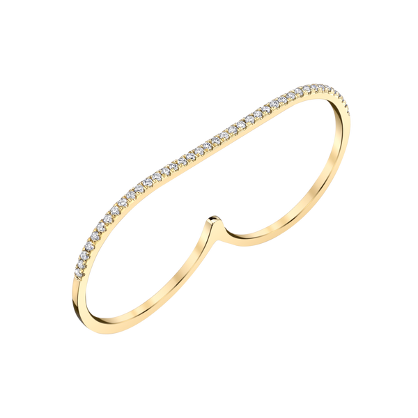 Infinite Staple Ring with White Pavé Diamonds - Gabriela Artigas