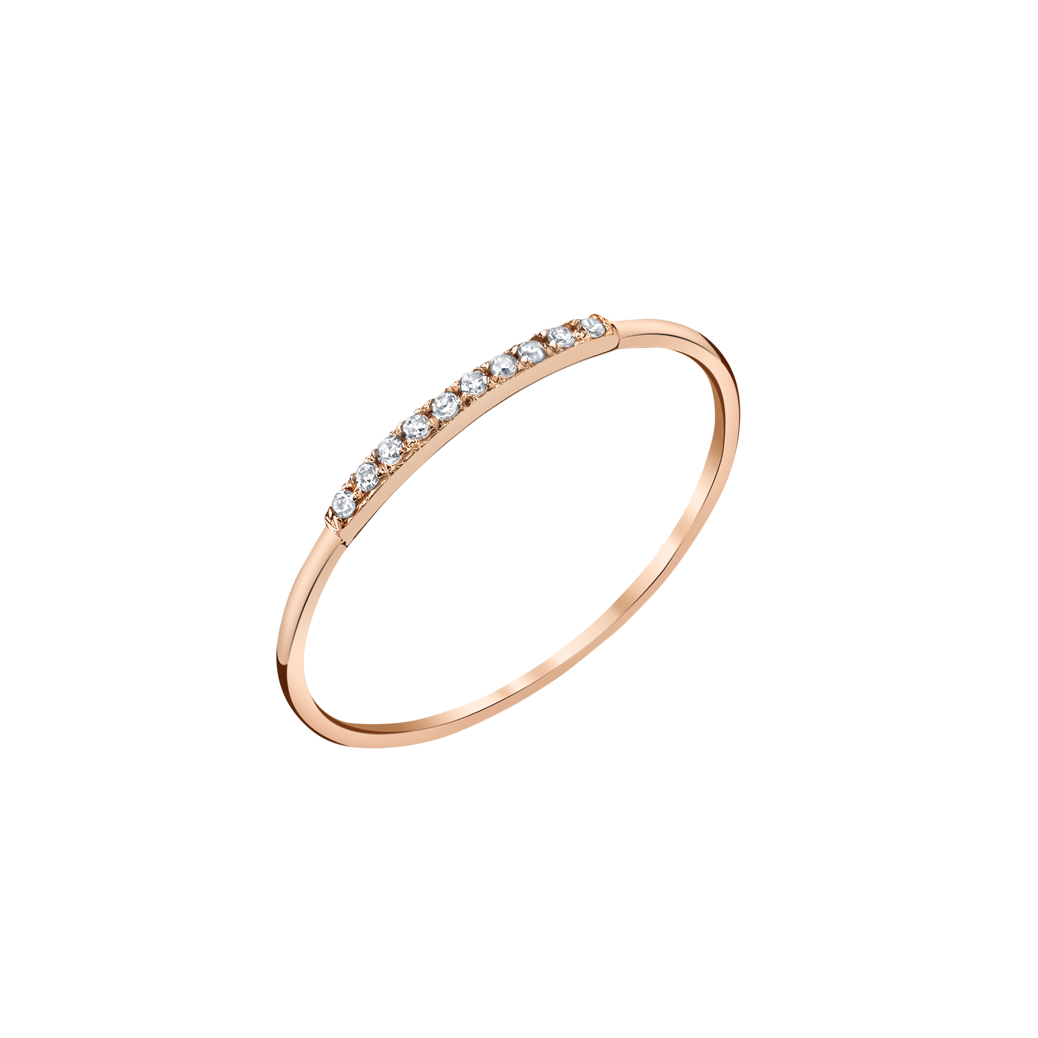 Mini Axis Ring with White Pavé Diamonds - Gabriela Artigas