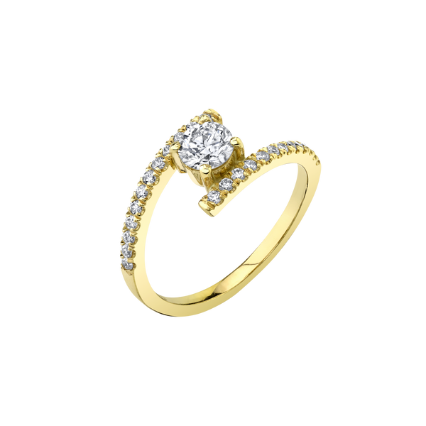 Split Shank Ring with Diamond Solitaire - Gabriela Artigas