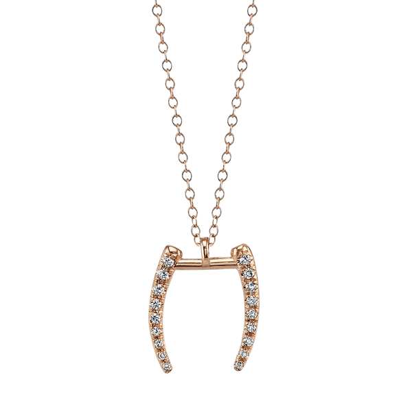 Infinite Tusk Necklace with White Pavé Diamonds - Gabriela Artigas