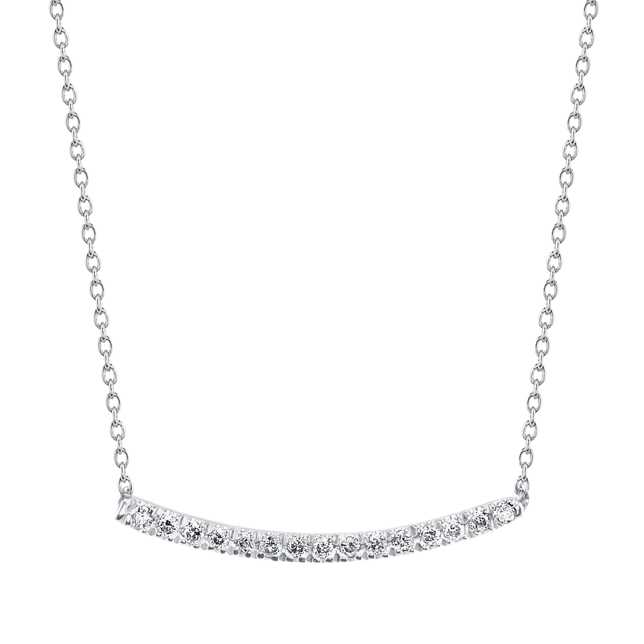 Axis Necklace with White Pavé Diamonds - Gabriela Artigas