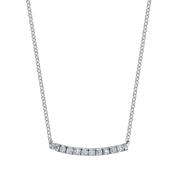 Mini Axis Necklace with White Pavé Diamonds - Gabriela Artigas