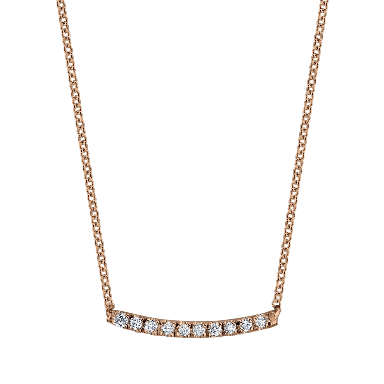 Mini Axis Necklace with White Pavé Diamonds | Gabriela Artigas