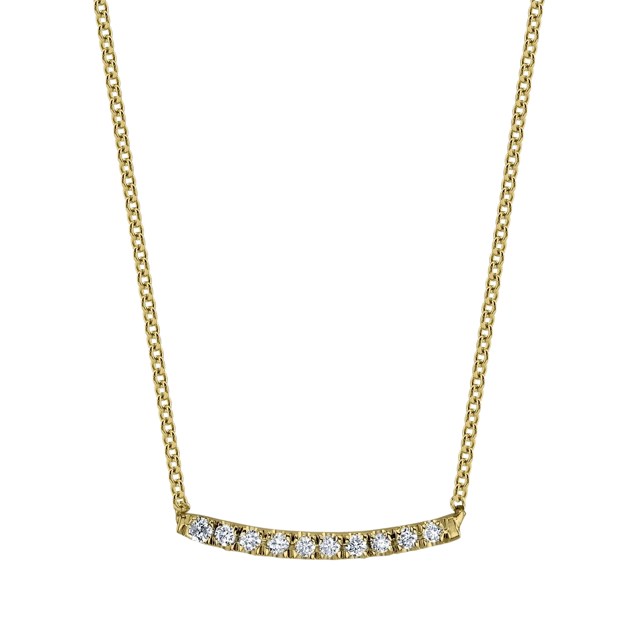 Mini Axis Necklace with White Pavé Diamonds - Gabriela Artigas