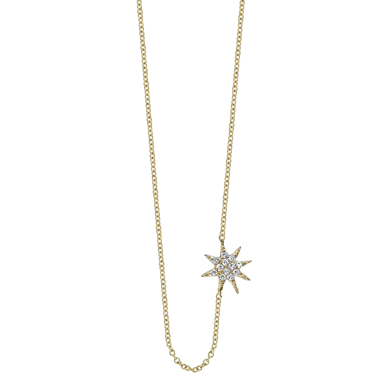 Single Star Necklace with White Pavé Diamonds - Gabriela Artigas